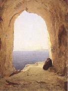 Karl Blechen Monks at the Gulf of Naples (mk09) USA oil painting reproduction